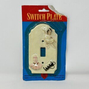 Ballerina Switch Plate Cover Resin Vintage Single Light Switch Girls Room